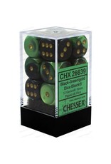 Gemini: 12D6 Black-Green /Gold Dice