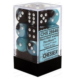 Gemini: 12D6 Black-Shell/White Dice