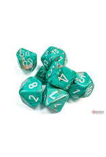 Marble: 7Pc Oxi-Copper/White Dice