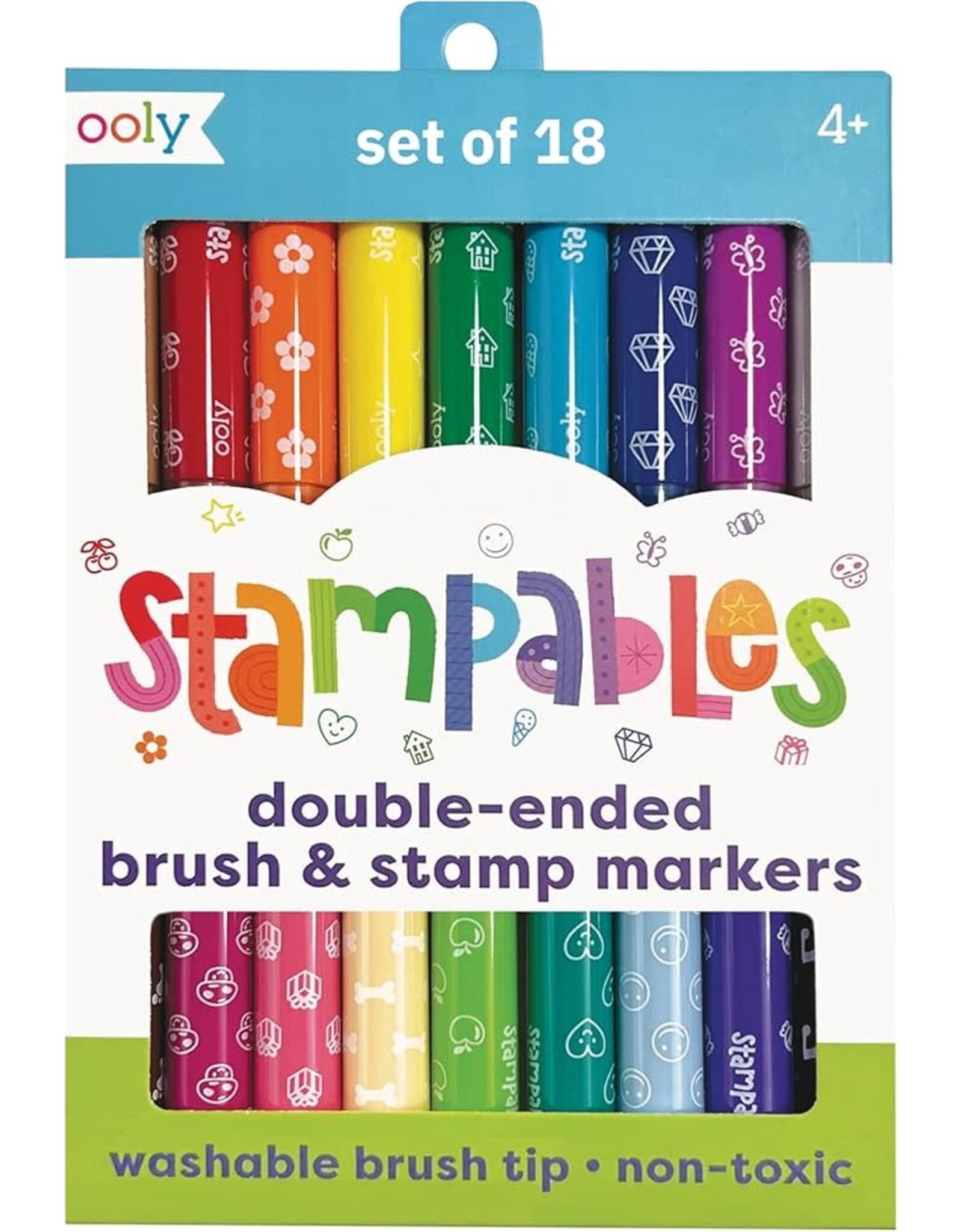 Ooly Stampables: Double-Ended Brush & Stamp Markers