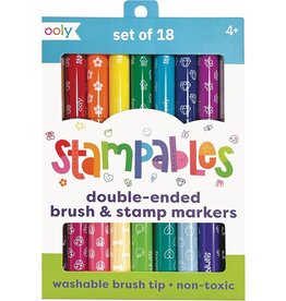 Ooly Stampables: Double-Ended Brush & Stamp Markers