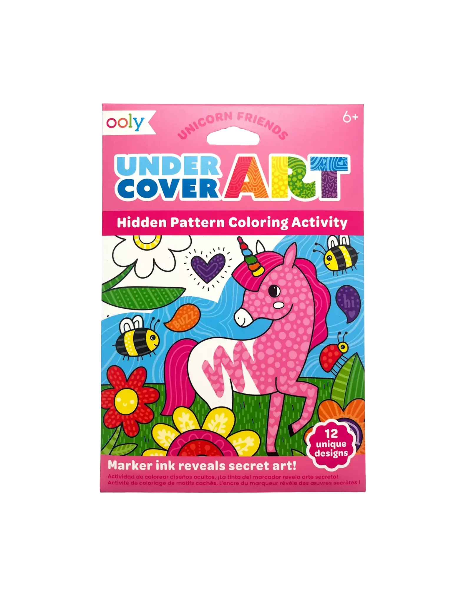 Ooly Undercover Art: Hidden Pattern Coloring Activity - Unicorn Friends