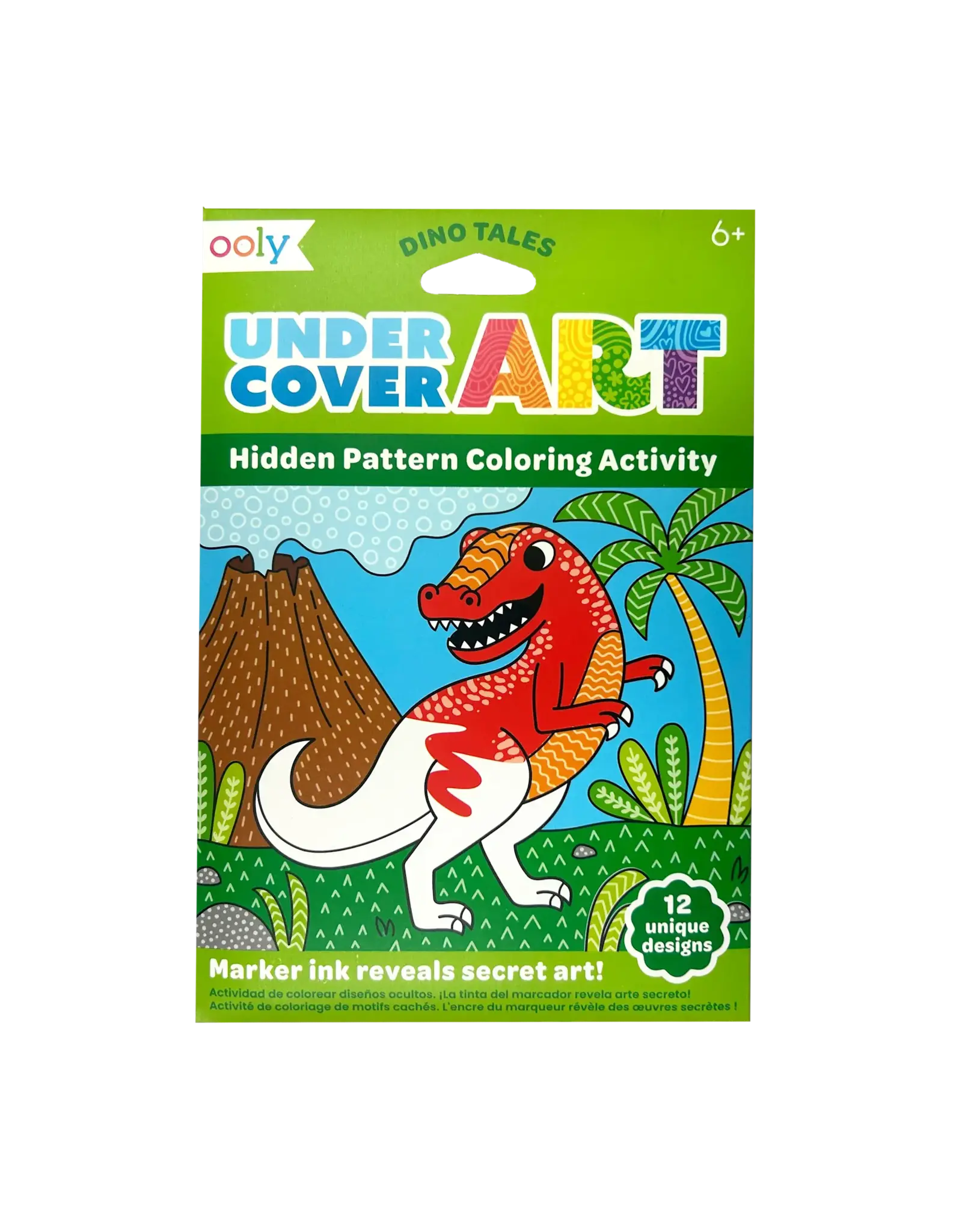 Ooly Undercover Art: Hidden Pattern Coloring Activity - Dino Tales