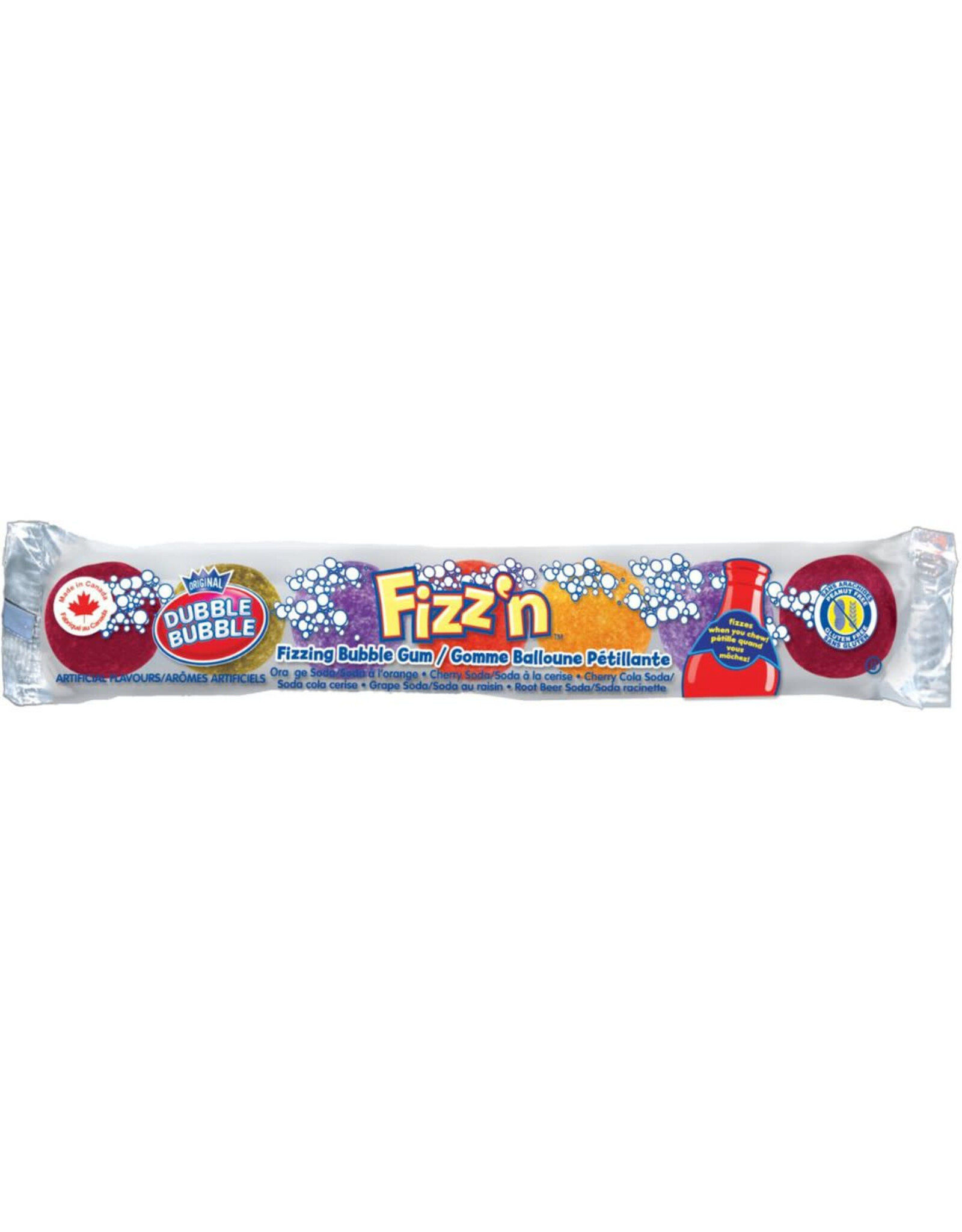 Dubble Bubble Fizz'n 7pcs Gum Ball Tube