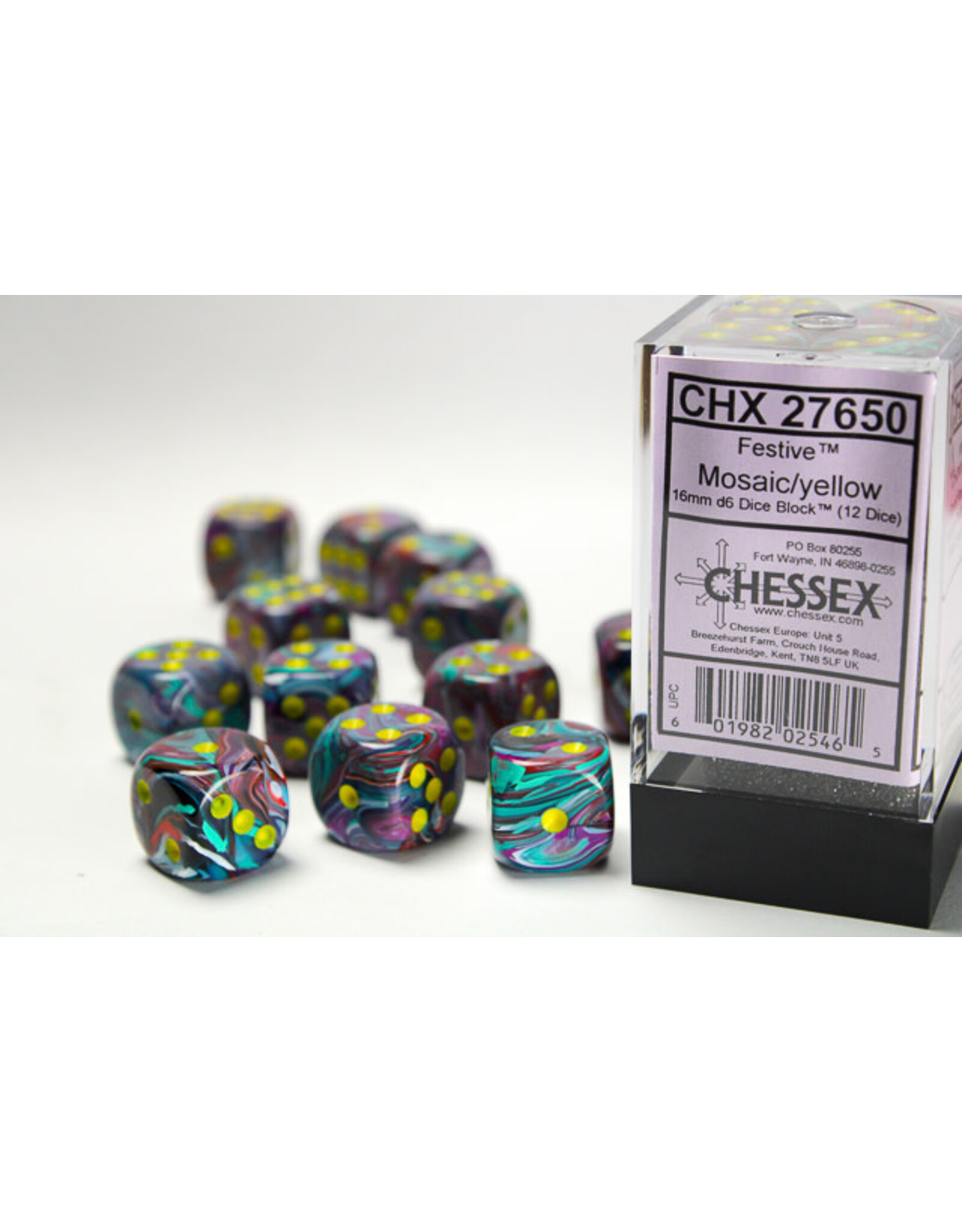 Festive: 12D6 Mosaic/Yellow Dice