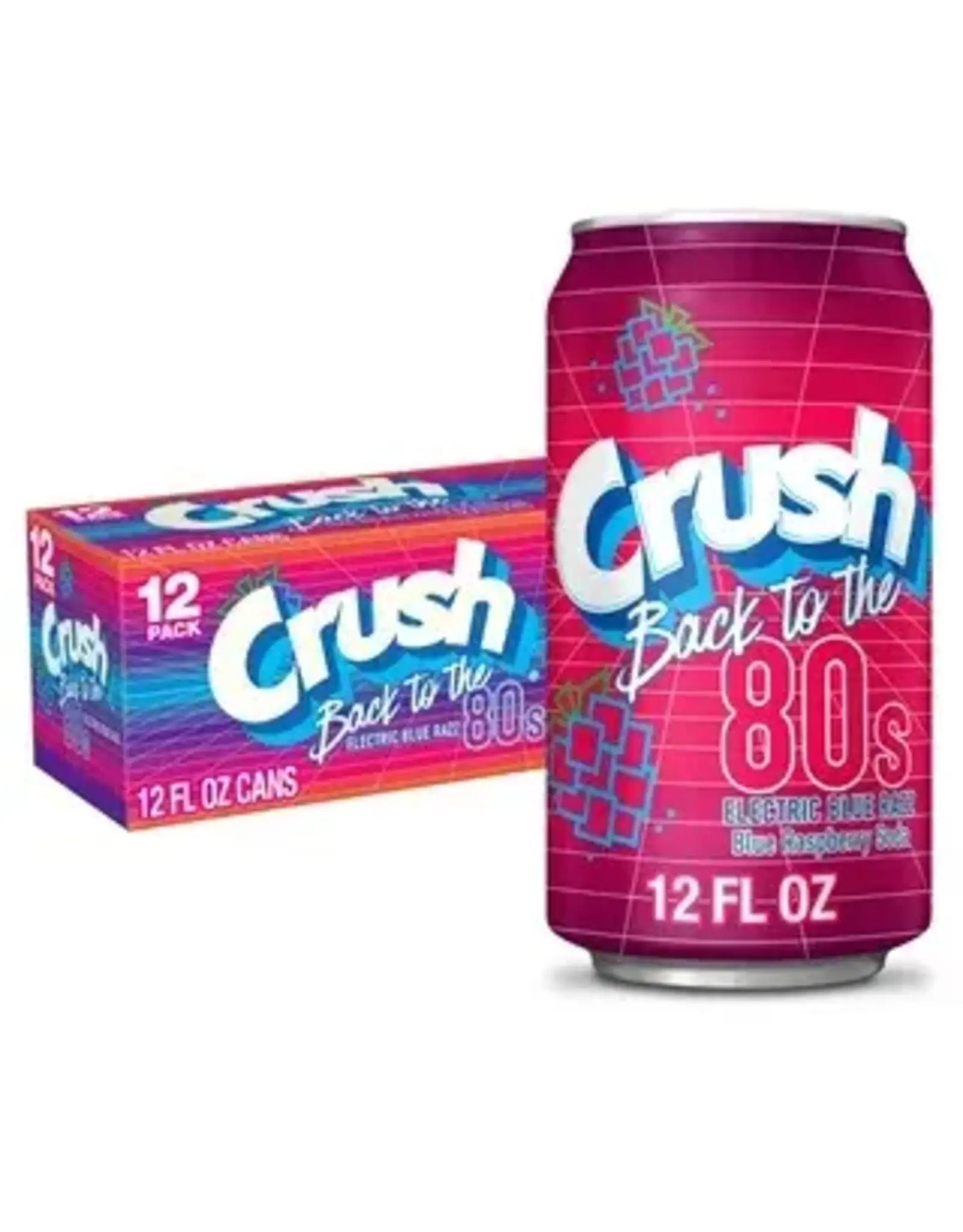 Crush Back to the 80's Electric Blue Razz Soda