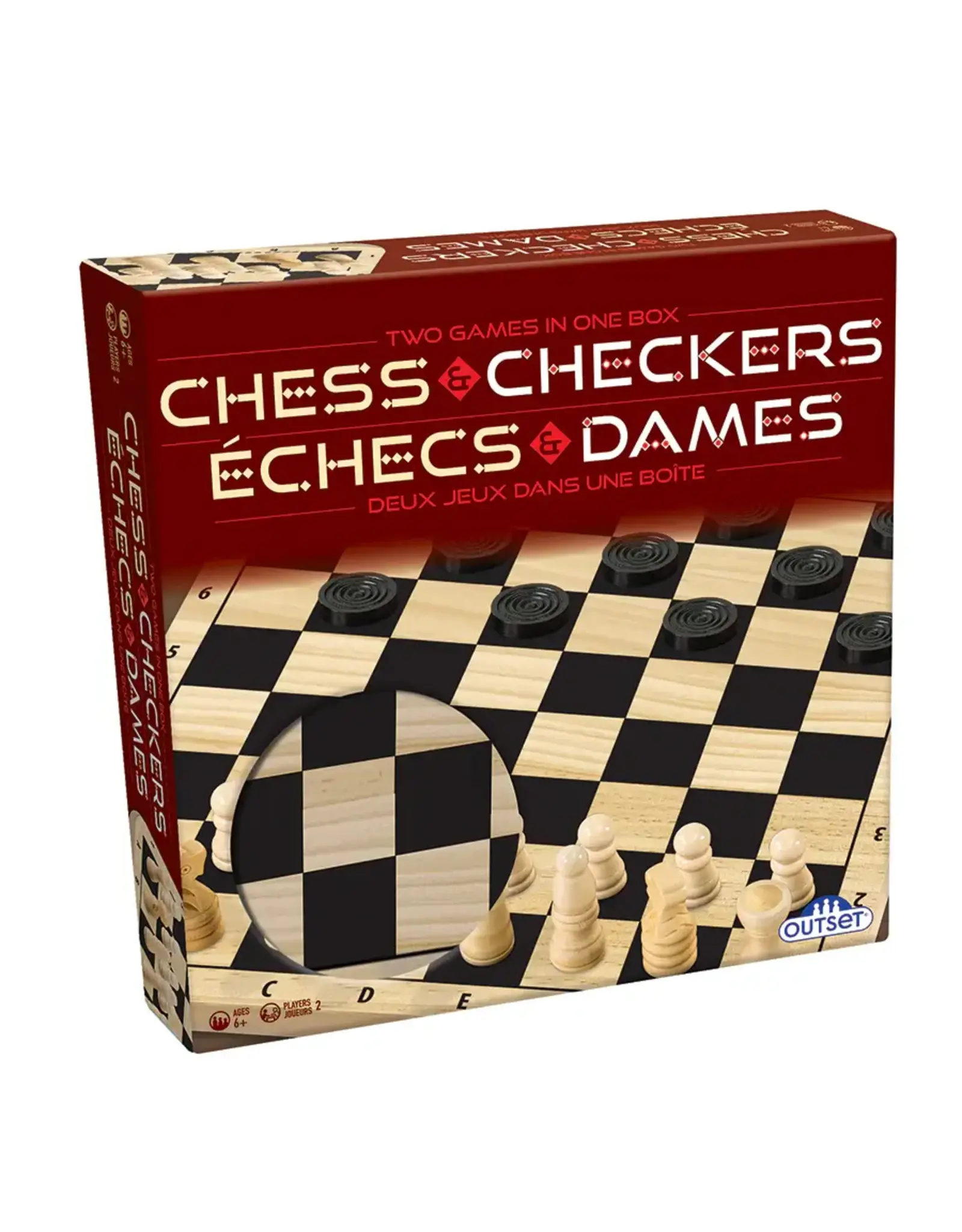 Outset Media Chess & Checkers (Wood)