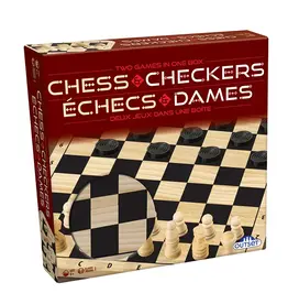 Outset Media Chess & Checkers (Wood)