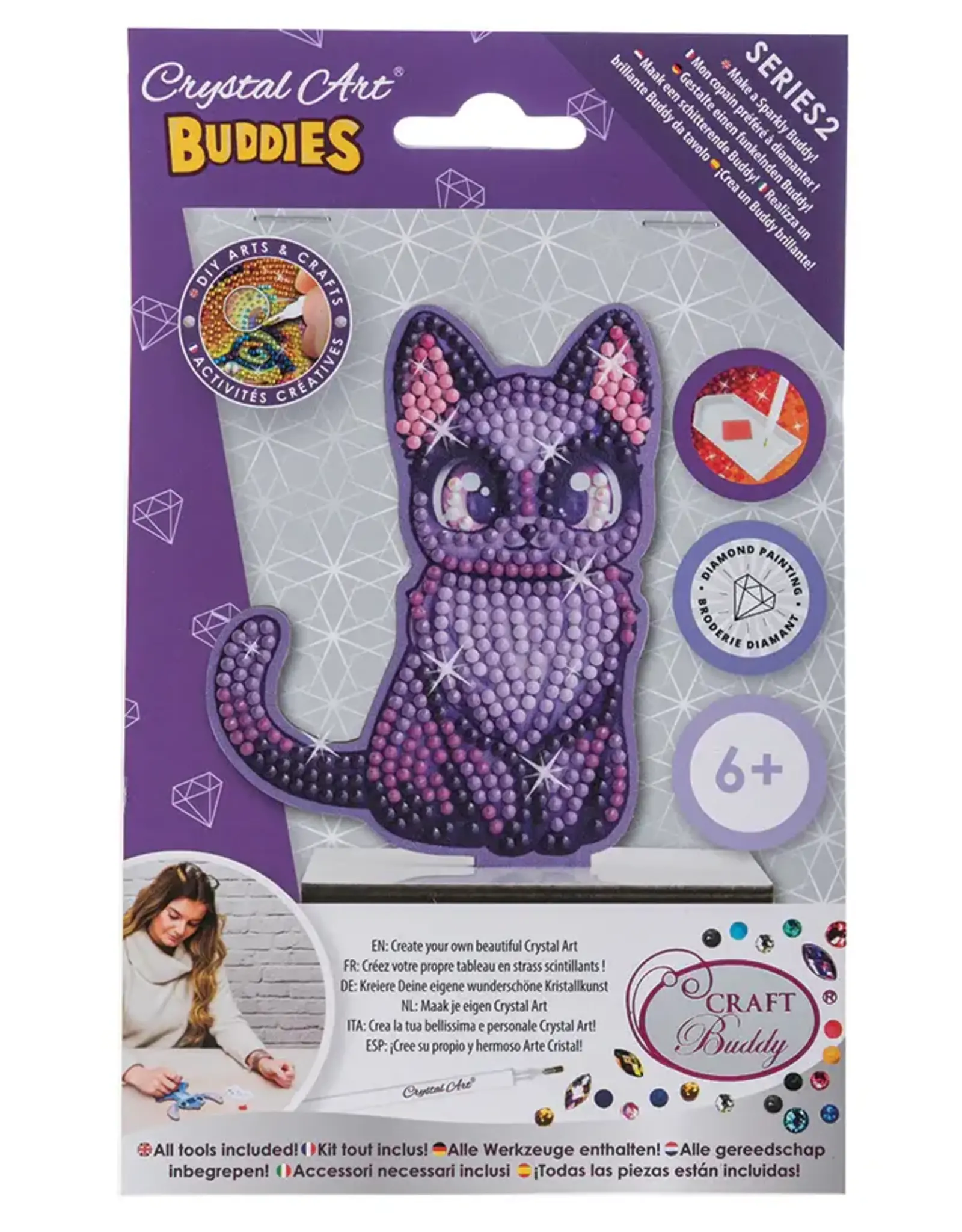 D.I.Y Crystal Art Kit Crystal Art Buddies: Fantasy - Cat