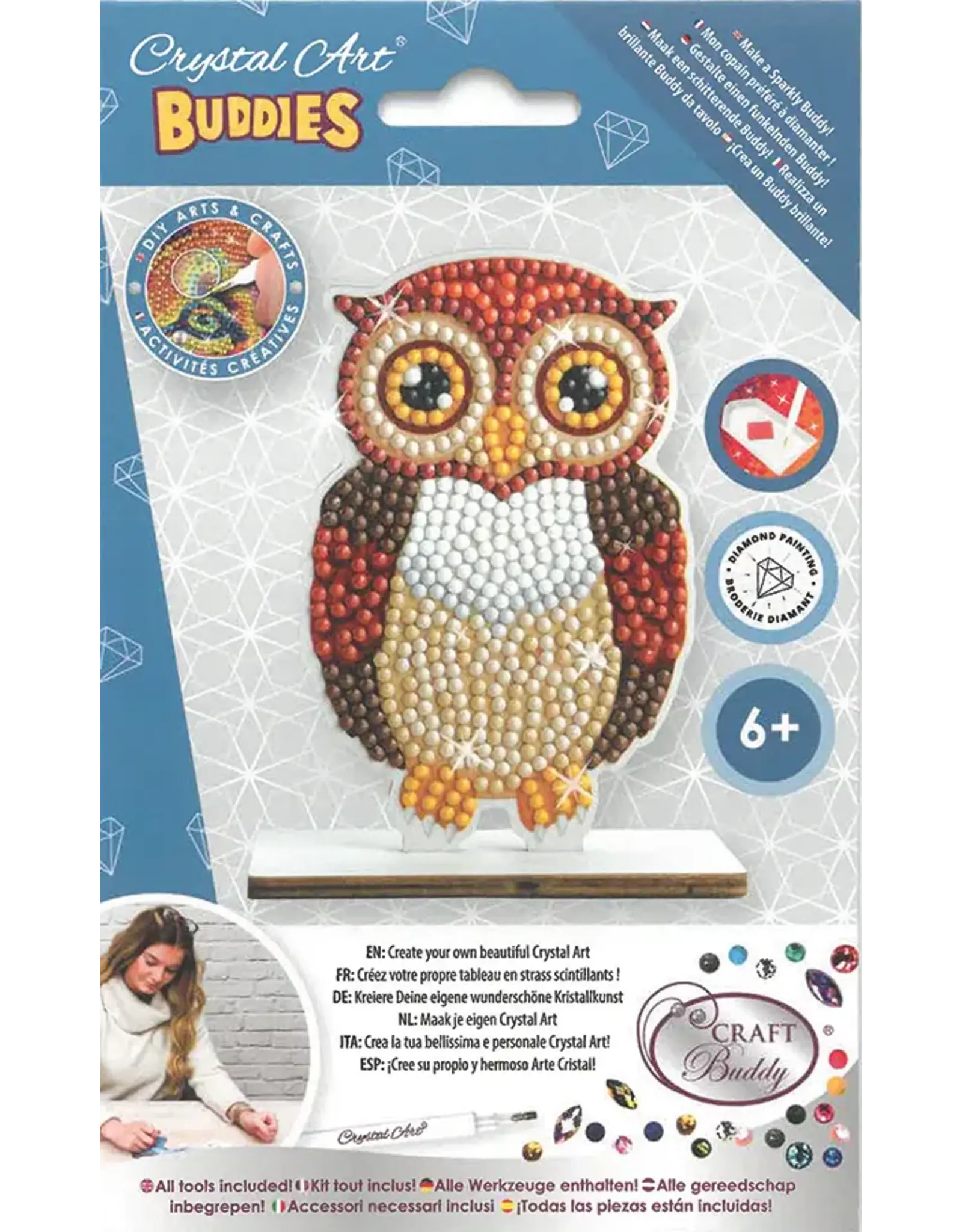 D.I.Y Crystal Art Kit Crystal Art Buddies: Fantasy - Owl