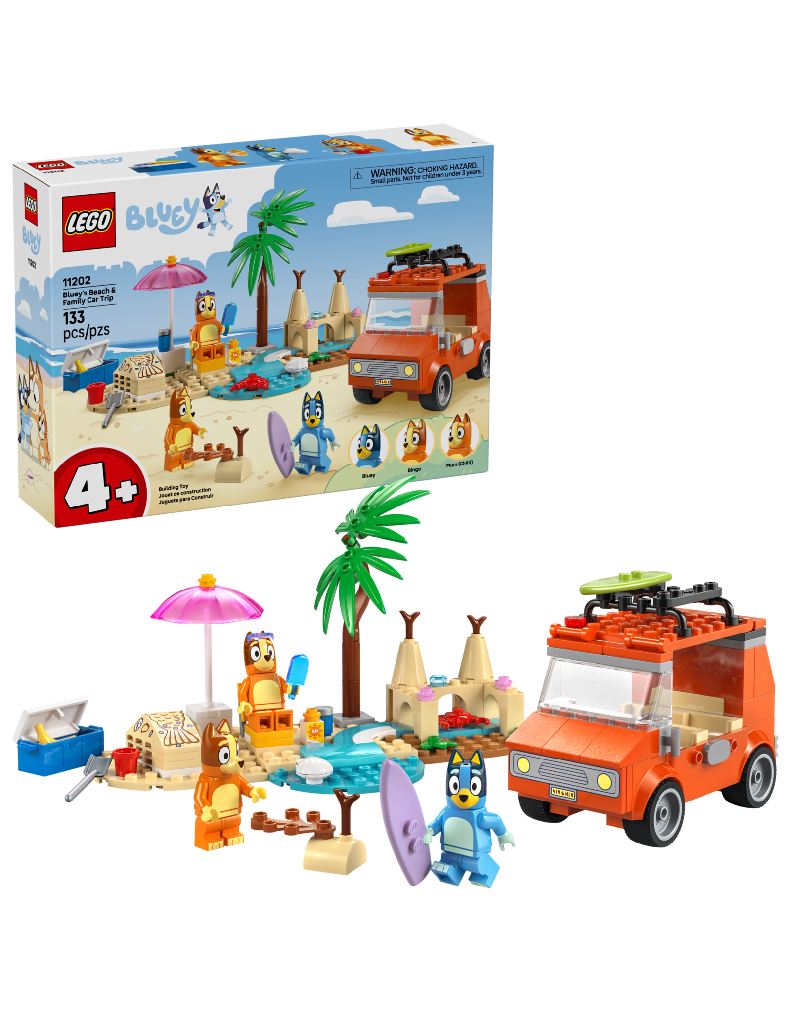 Lego Bluey's Beach & Family Car Trip