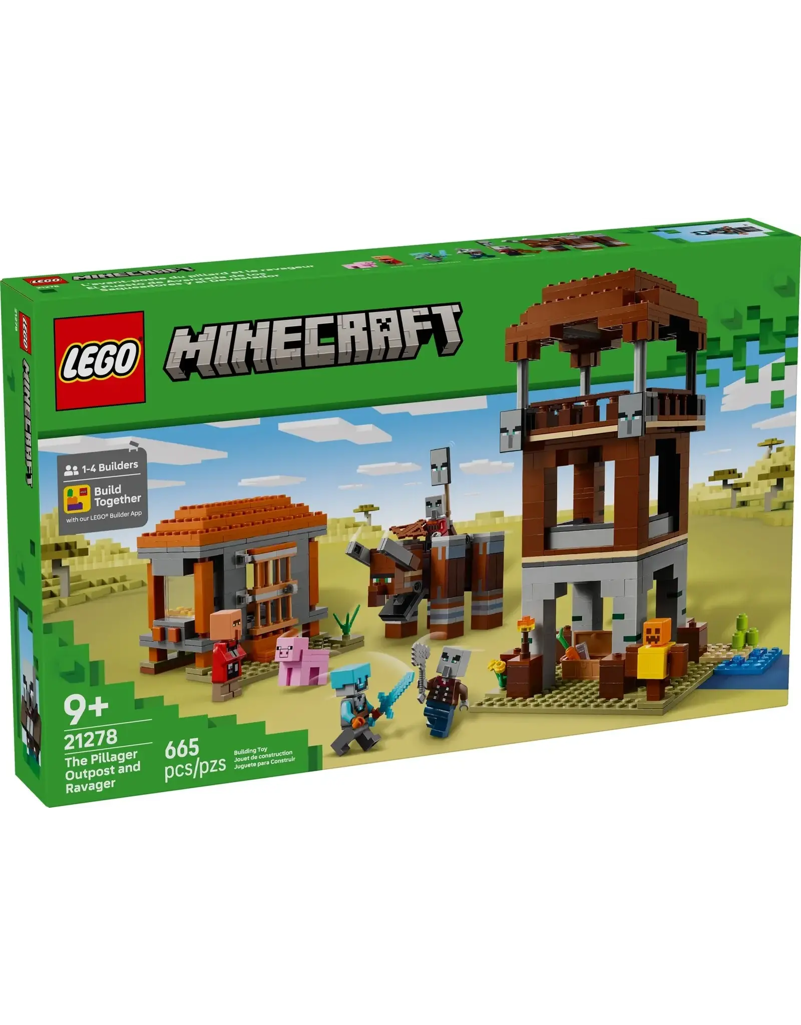 Lego The Pillager Outpost and Ravager