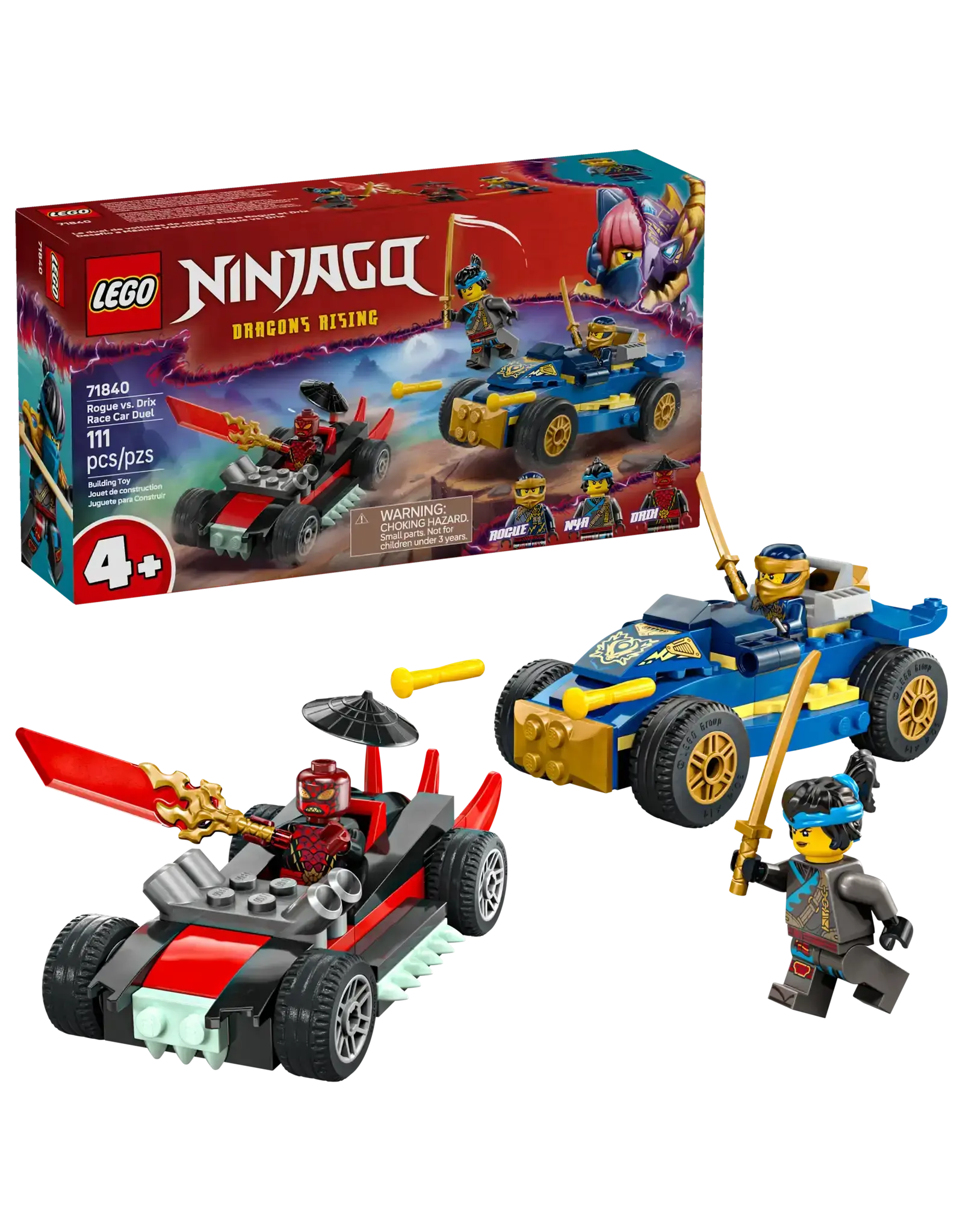 Lego Rogue vs. Drix Race Car Duel