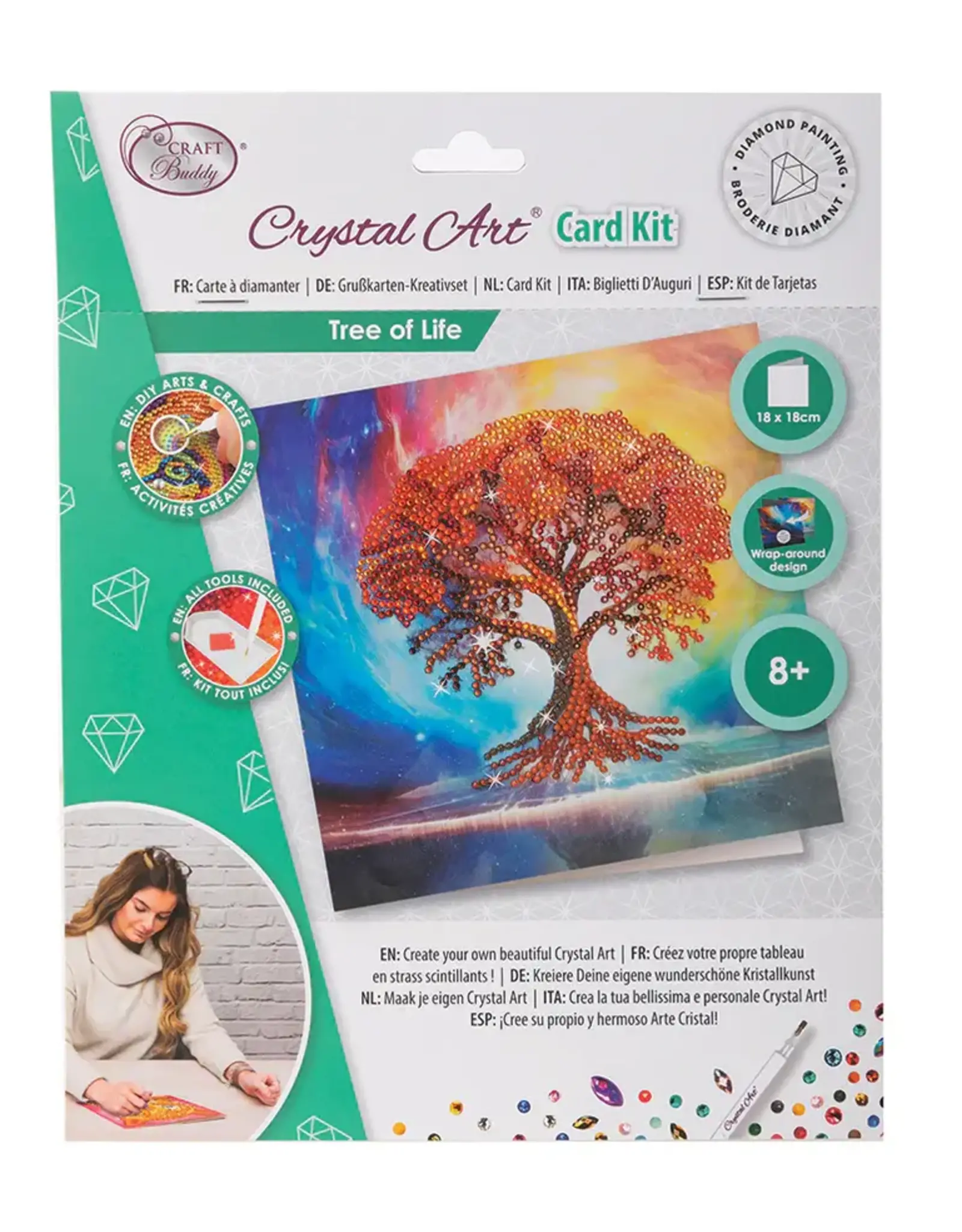 D.I.Y Crystal Art Kit Crystal Art Card Kit: Tree of Life