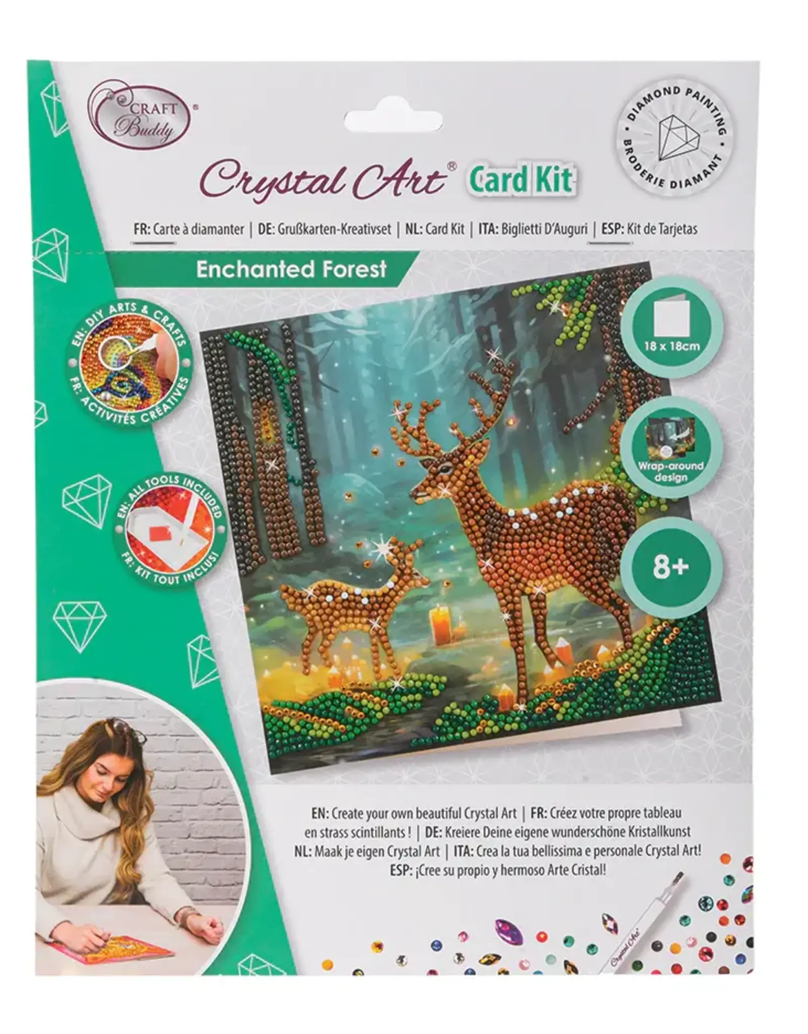 D.I.Y Crystal Art Kit Crystal Art Card Kit: Enchanted Forest