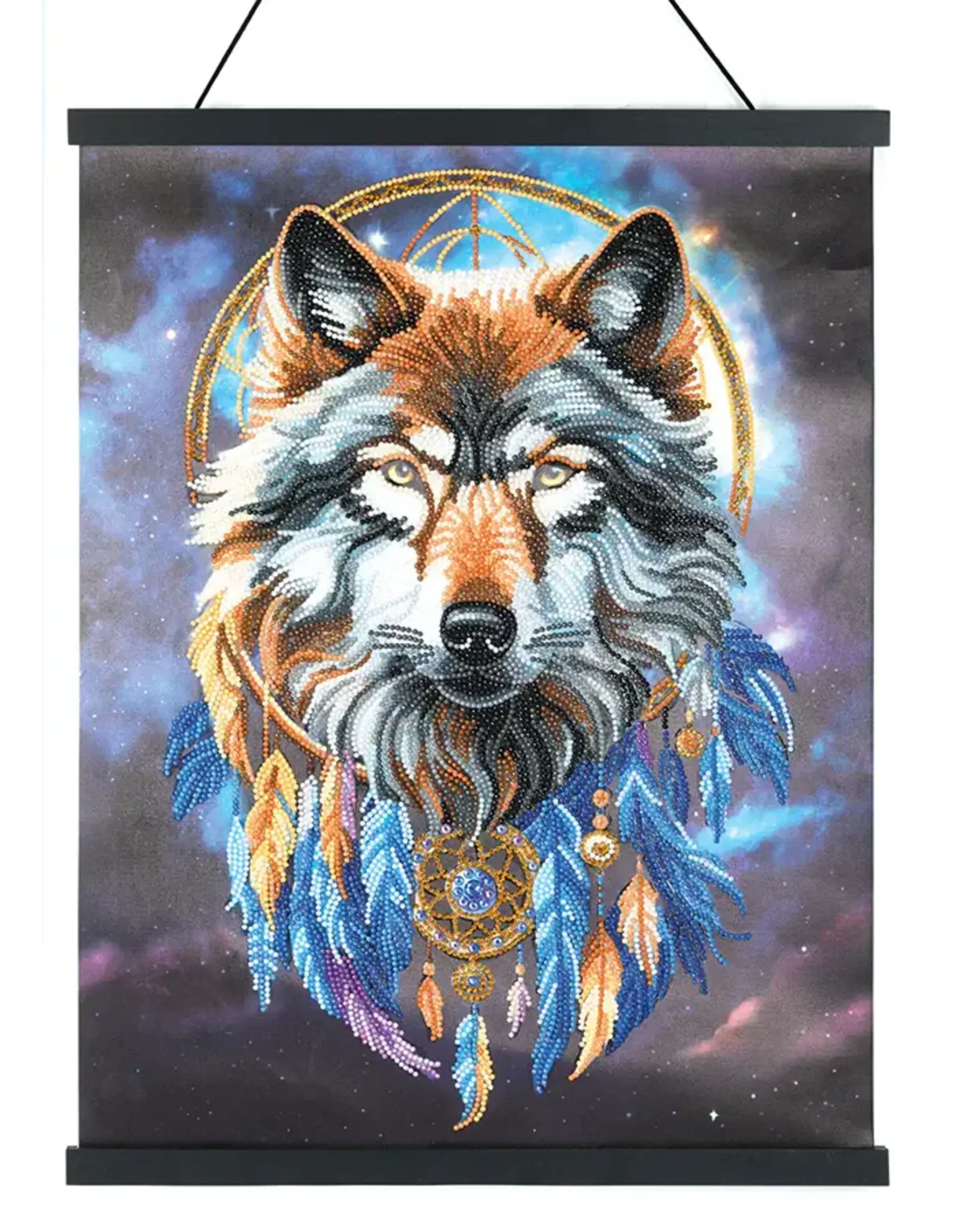 D.I.Y Crystal Art Kit Crystal Art Scroll Kit: Enchanted Wolf