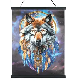 D.I.Y Crystal Art Kit Crystal Art Scroll Kit: Enchanted Wolf
