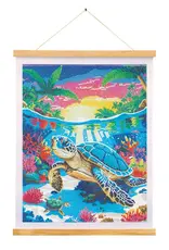 D.I.Y Crystal Art Kit Crystal Art Scroll Kit: Tropical Turtle Paradise