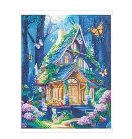 D.I.Y Crystal Art Kit Crystal Art Scroll Kit: Fantasy House