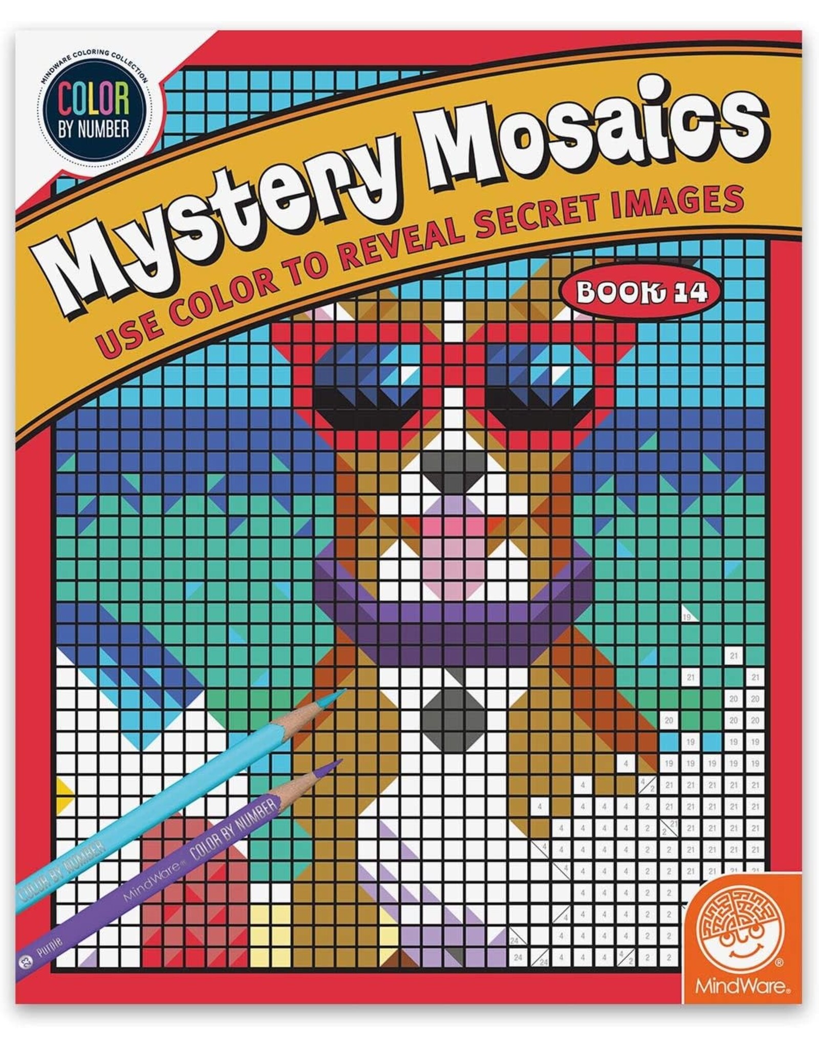 Mindware Mystery Mosaics Color By Number: Book 14
