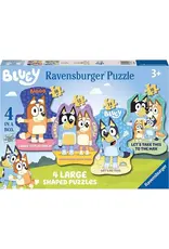Ravensburger Bluey 4 Large Shaped Puzzles 4 in a Box
