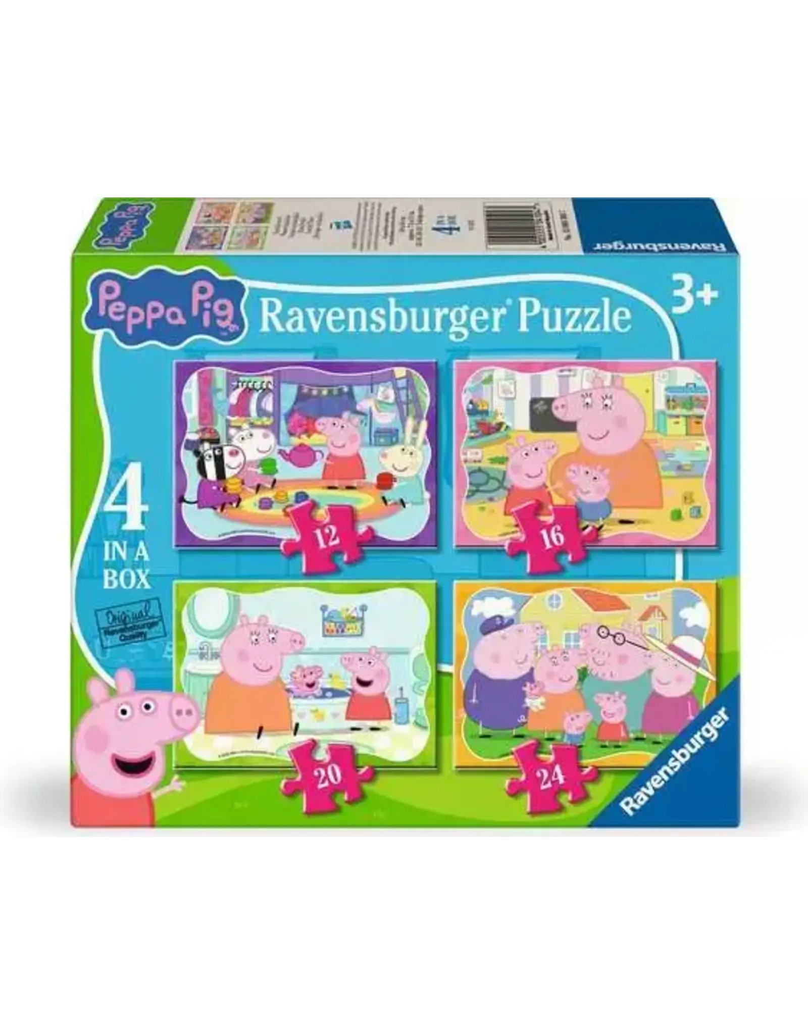 Ravensburger Peppa Pig 4-in-a-Box 12/16/20/24 Puzzle Set