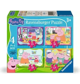 Ravensburger Peppa Pig 4-in-a-Box 12/16/20/24 Puzzle Set