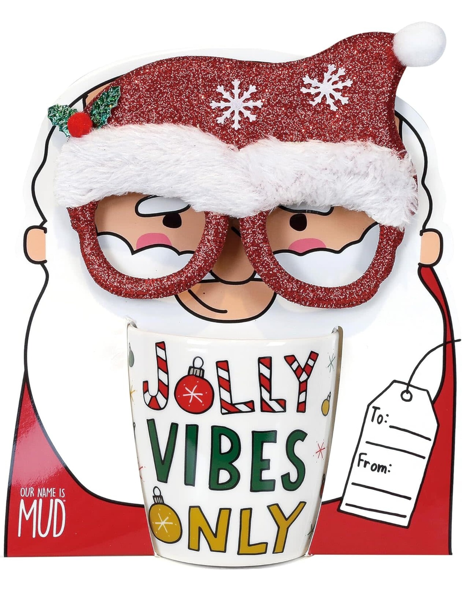 Jolly Santa Mug & Glasses Set