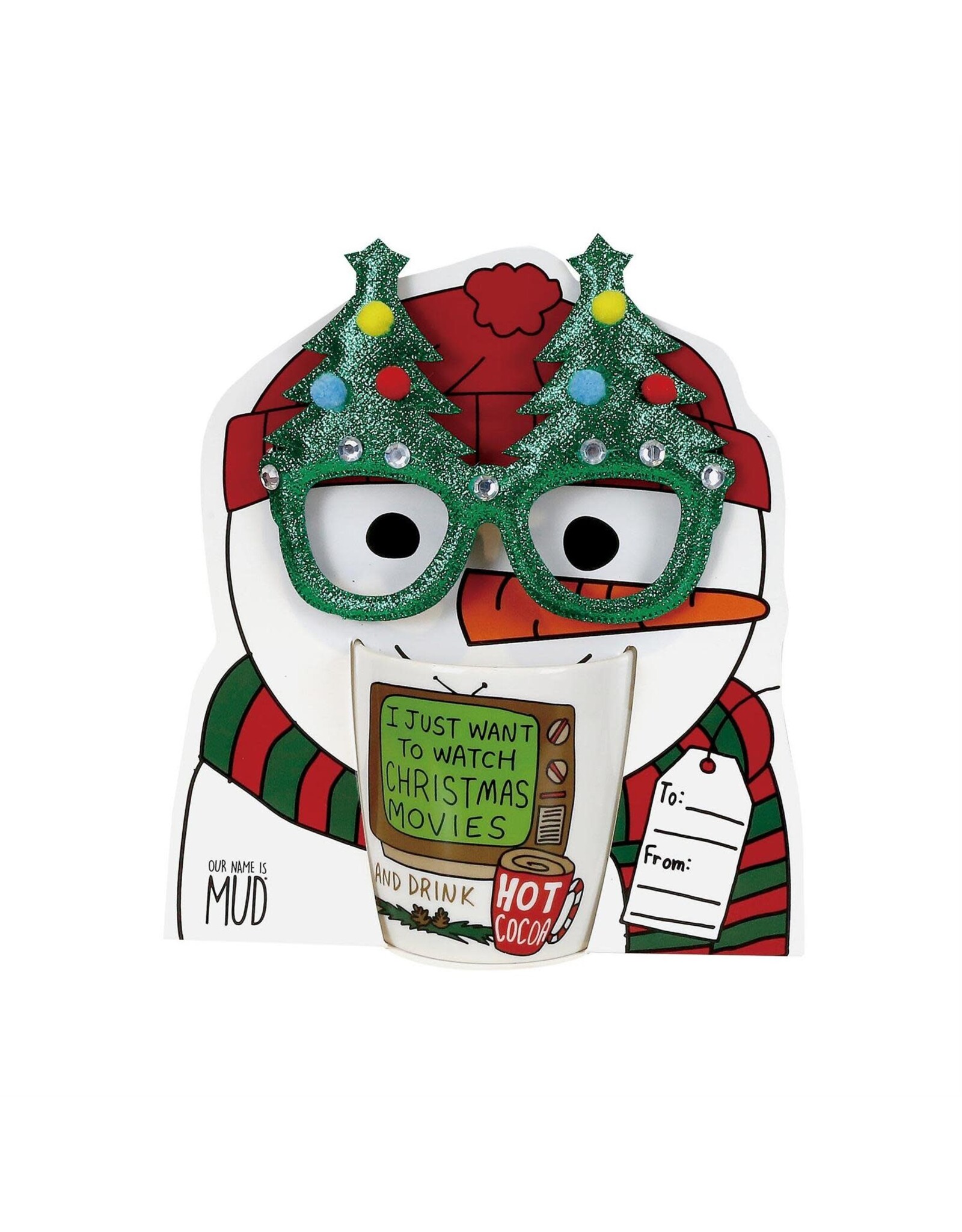 Cozy Snowman Mug & Glasses Set