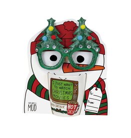 Cozy Snowman Mug & Glasses Set