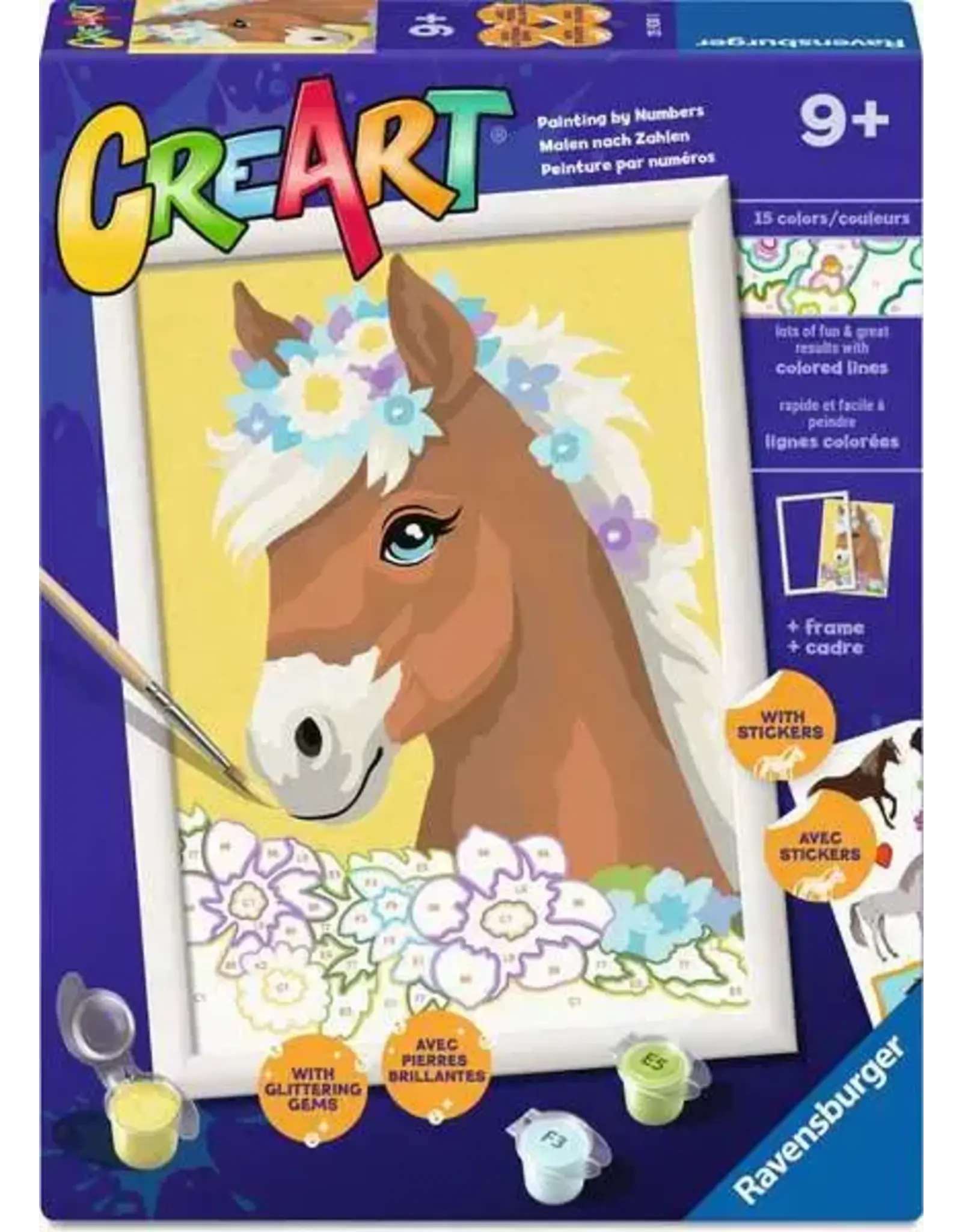 Ravensburger CreArt Paint by Number - Horse with Flowers
