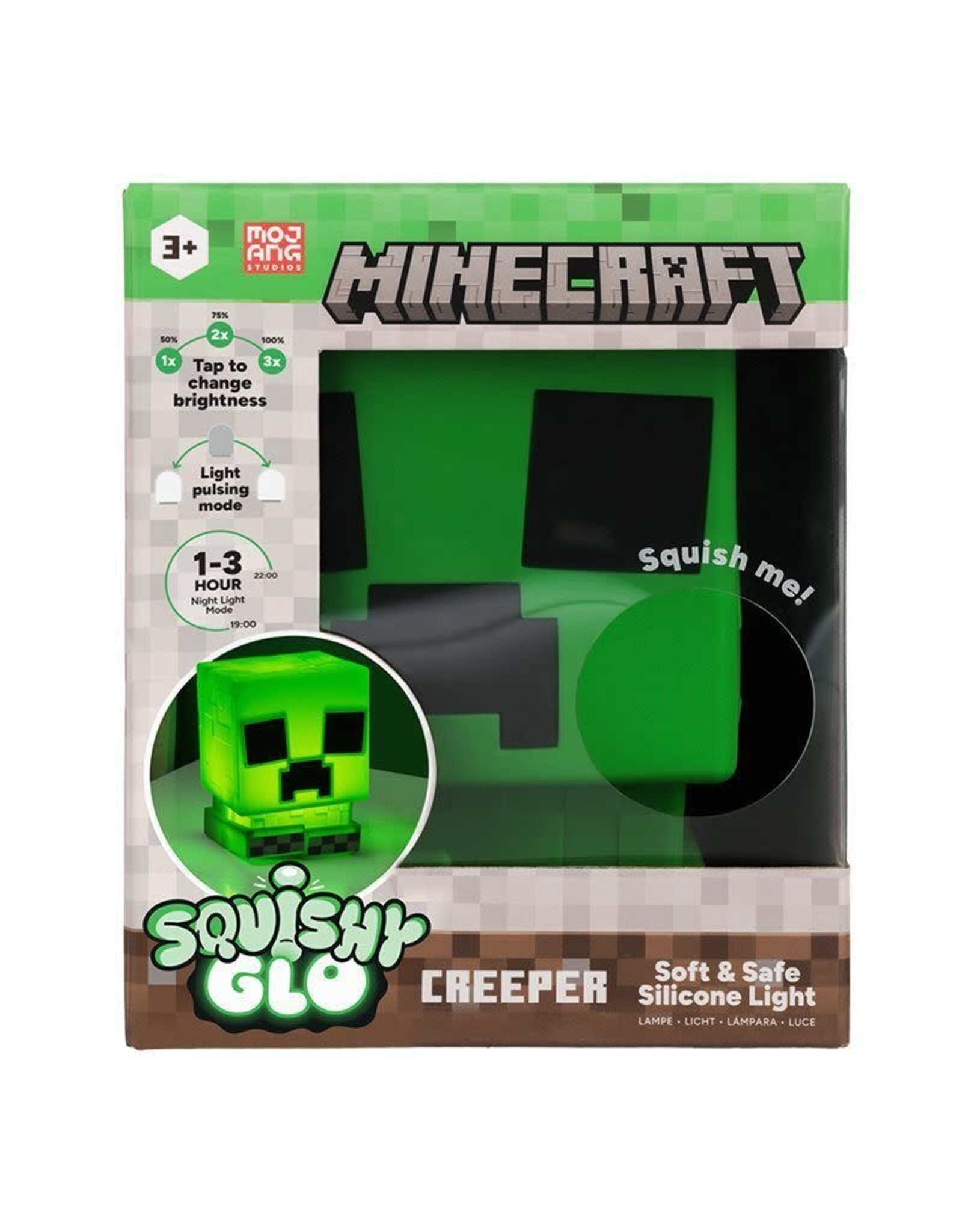 Paladone Creeper SquishyGlo Silicone Light Rechargeable
