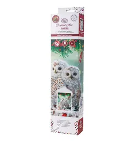 D.I.Y Crystal Art Kit Crystal Art Scroll Kit: Snowy Owls Sanctuary