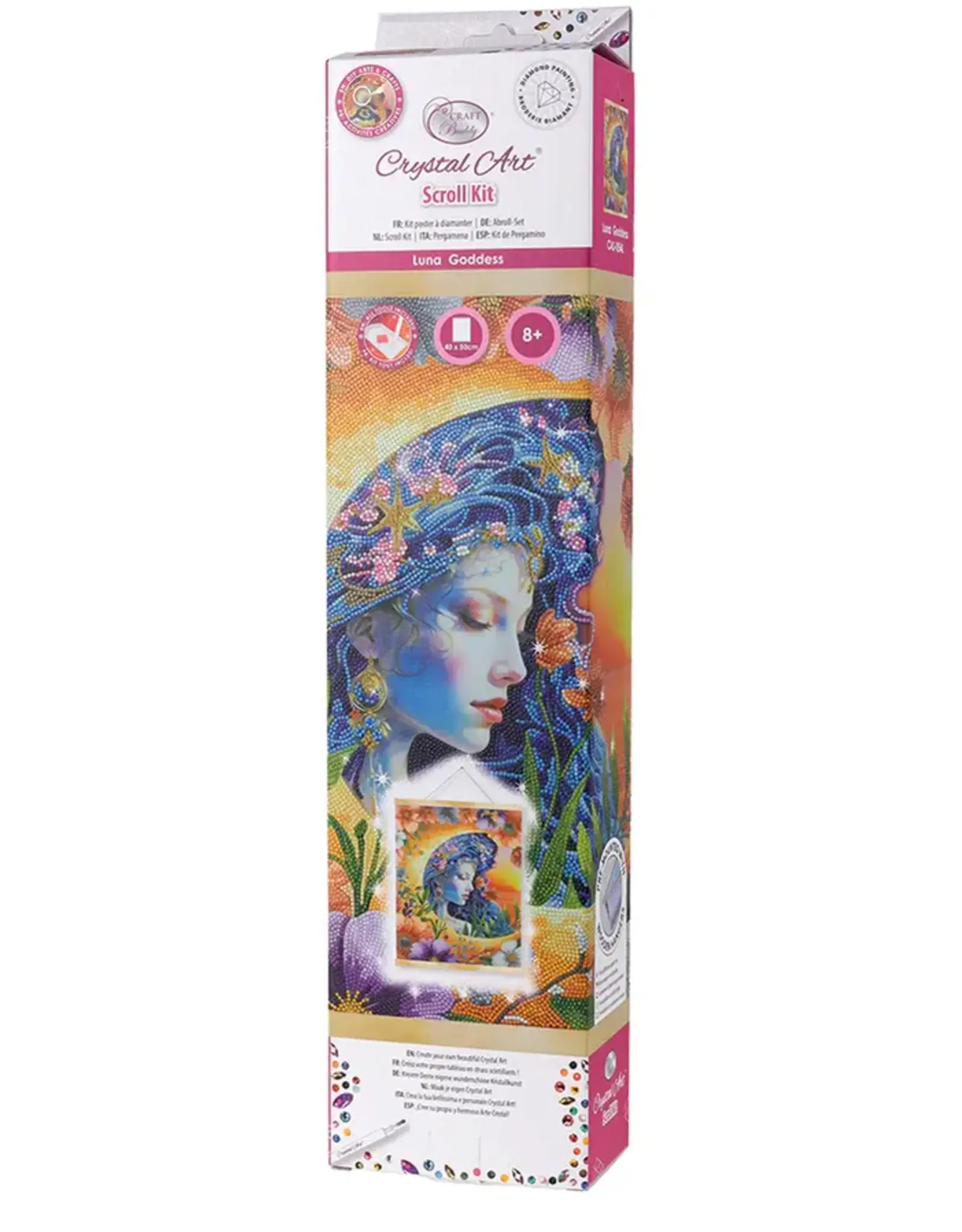 D.I.Y Crystal Art Kit Crystal Art Scroll Kit: Luna Goddess