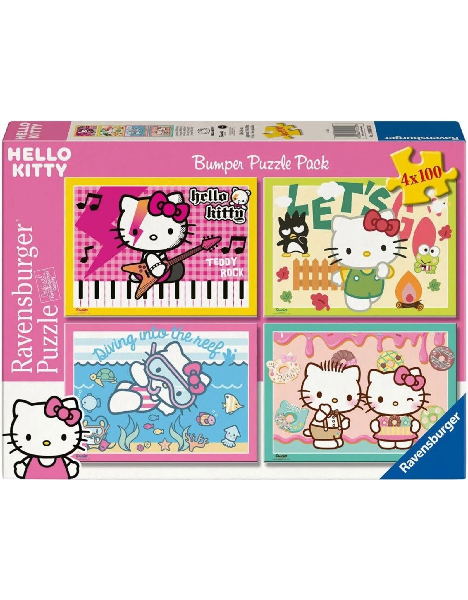 Ravensburger Hello Kitty Bumper Puzzle Pack 4x100pc