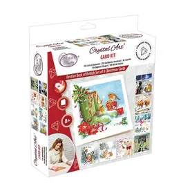 D.I.Y Crystal Art Kit Crystal Art Card Kit (Box Set): British Christmas Cards