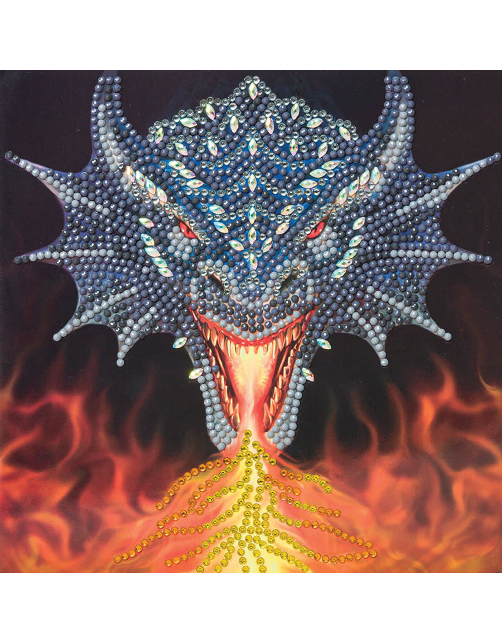 D.I.Y Crystal Art Kit Crystal Art Card Kit - Dragon Fire Head