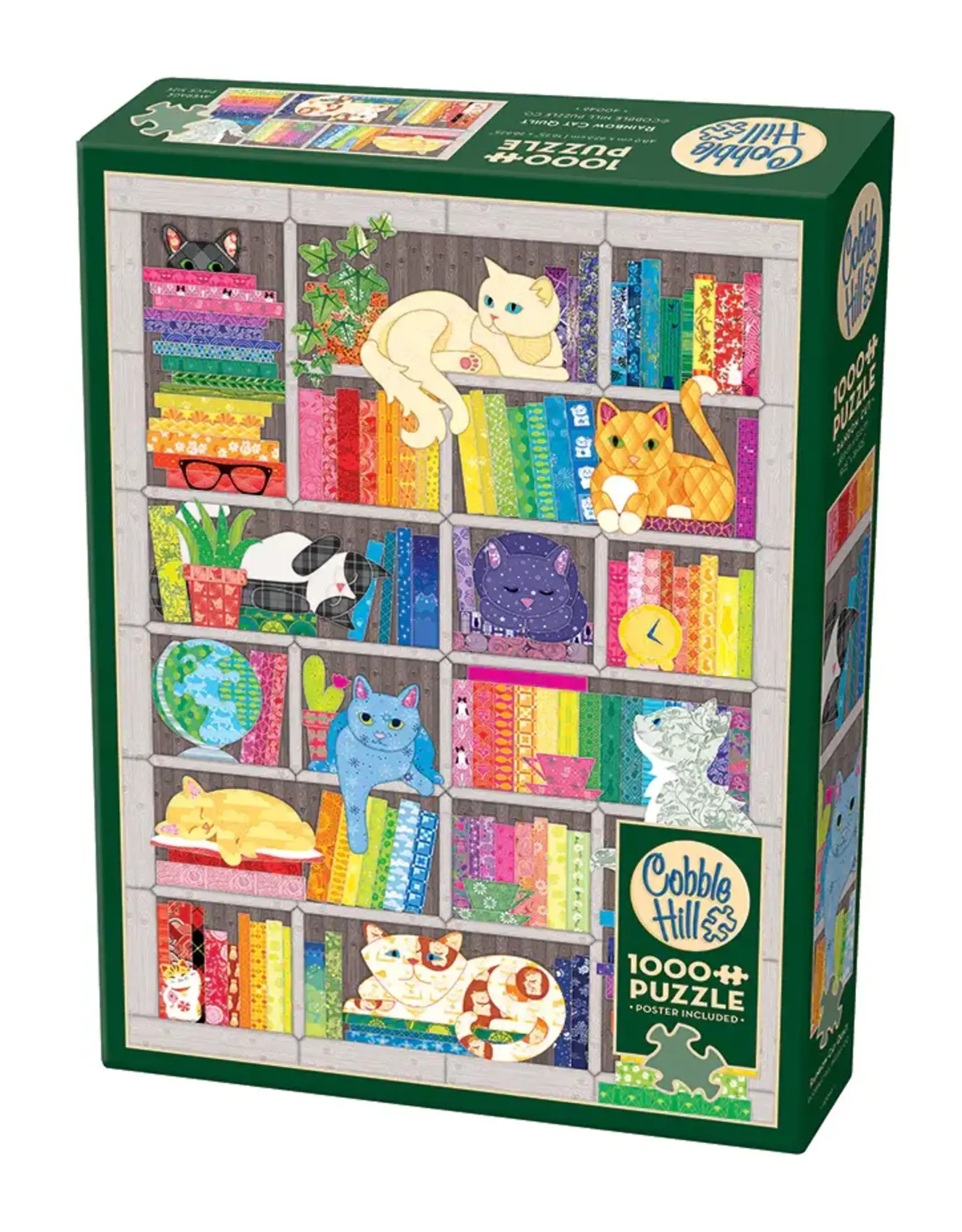 Cobble Hill Rainbow Cat Quilt 1000 pc