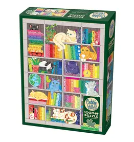 Cobble Hill Rainbow Cat Quilt 1000 pc