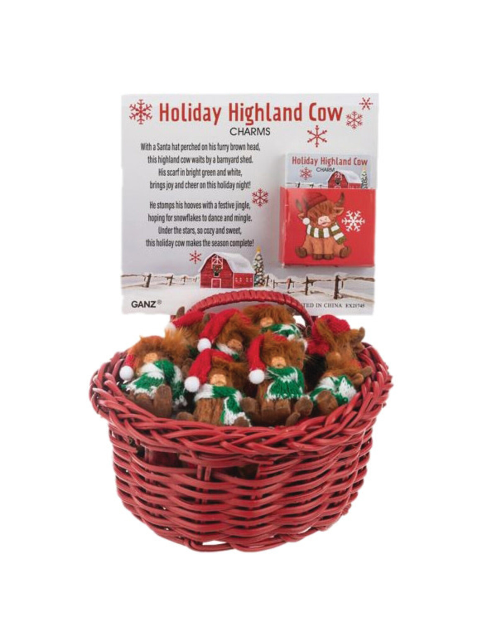 Ganz Holiday Highland Cow Charm