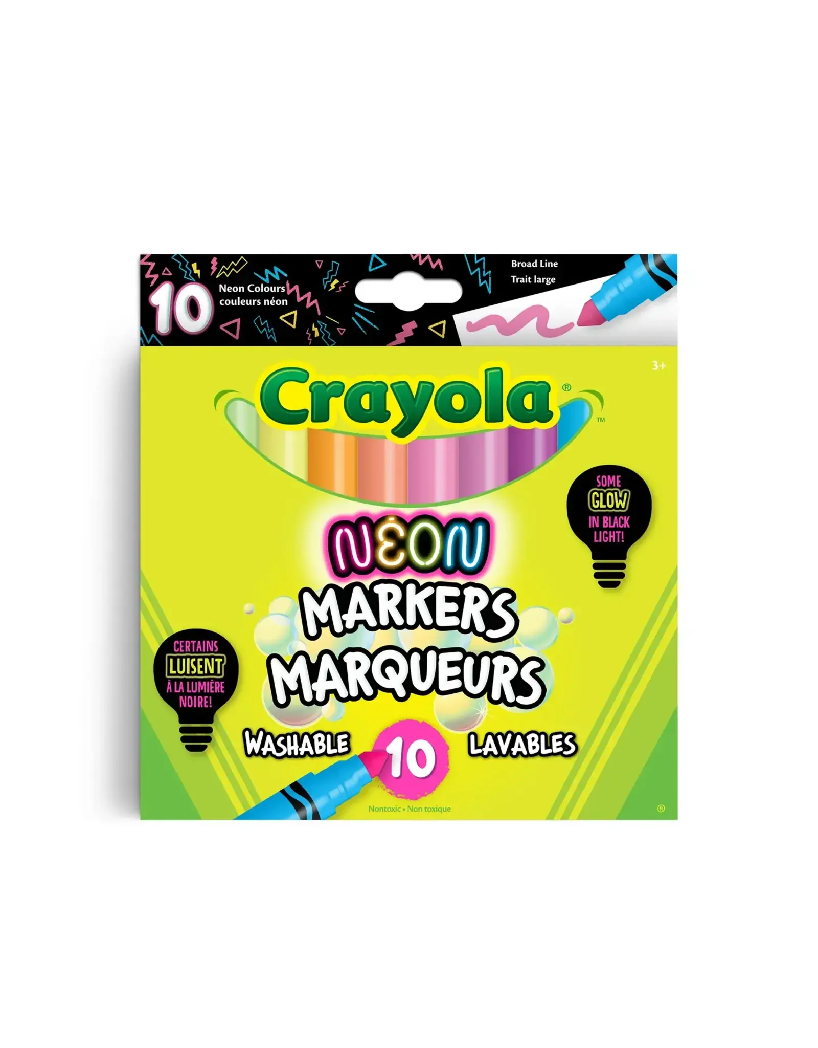 Crayola Neon Washable Markers 10 Count
