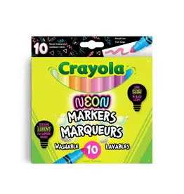 Crayola Neon Washable Markers 10 Count
