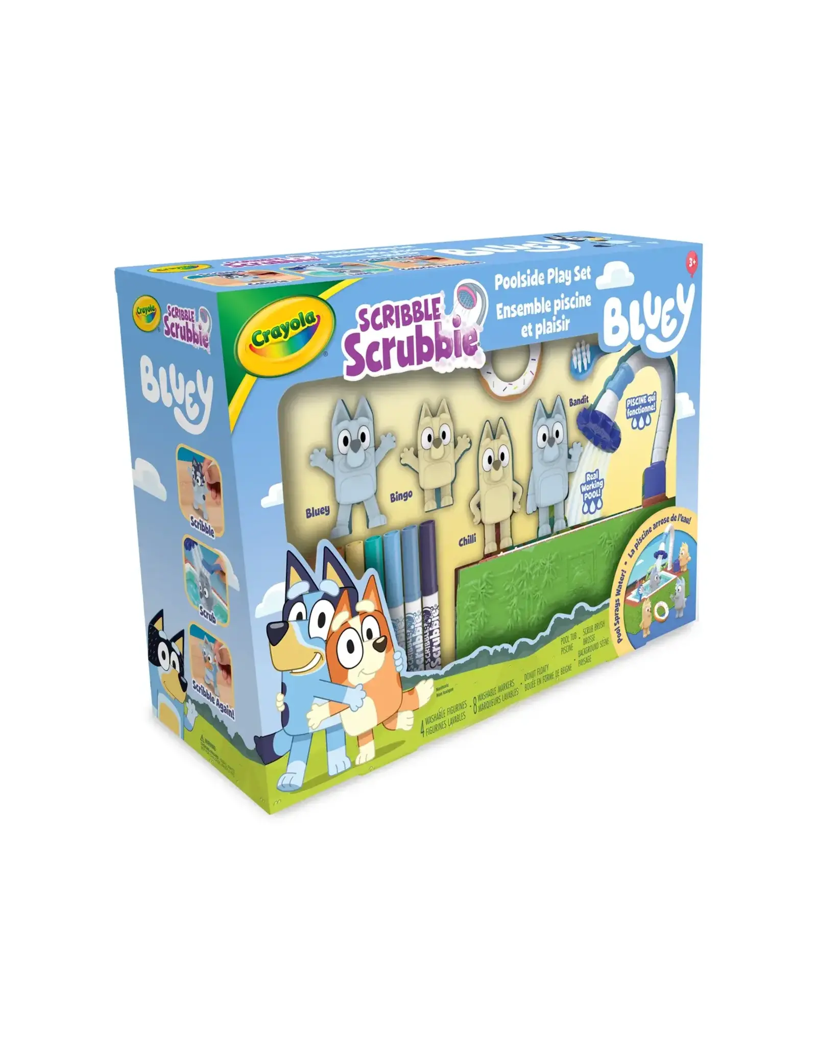 Crayola Bluey Scribble Scrubbie Poolside Playset 4 Count