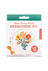 Kikkerland Flowers Mini Cross Stitch Embroidery Kit Kikkerland Flowers Mini Cross Stitch Embroidery Kit