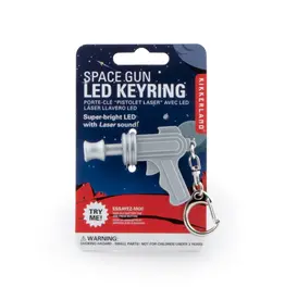 Kikkerland Space Gun LED & Sound Keychain