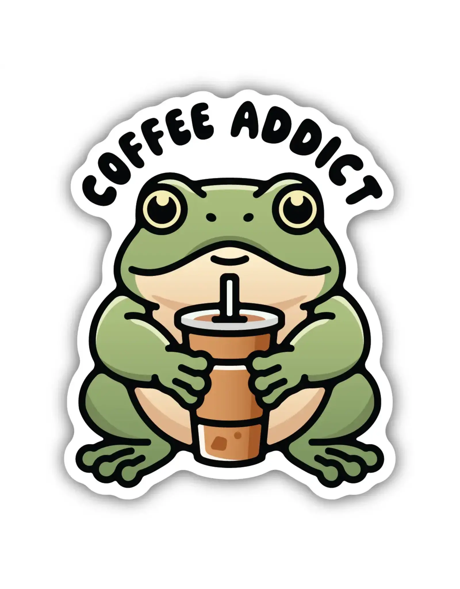Stickers Northwest Coffee Addict Frog Sticker