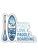 Stickers Northwest Peace Love Paddle Boarding Scene Sticker