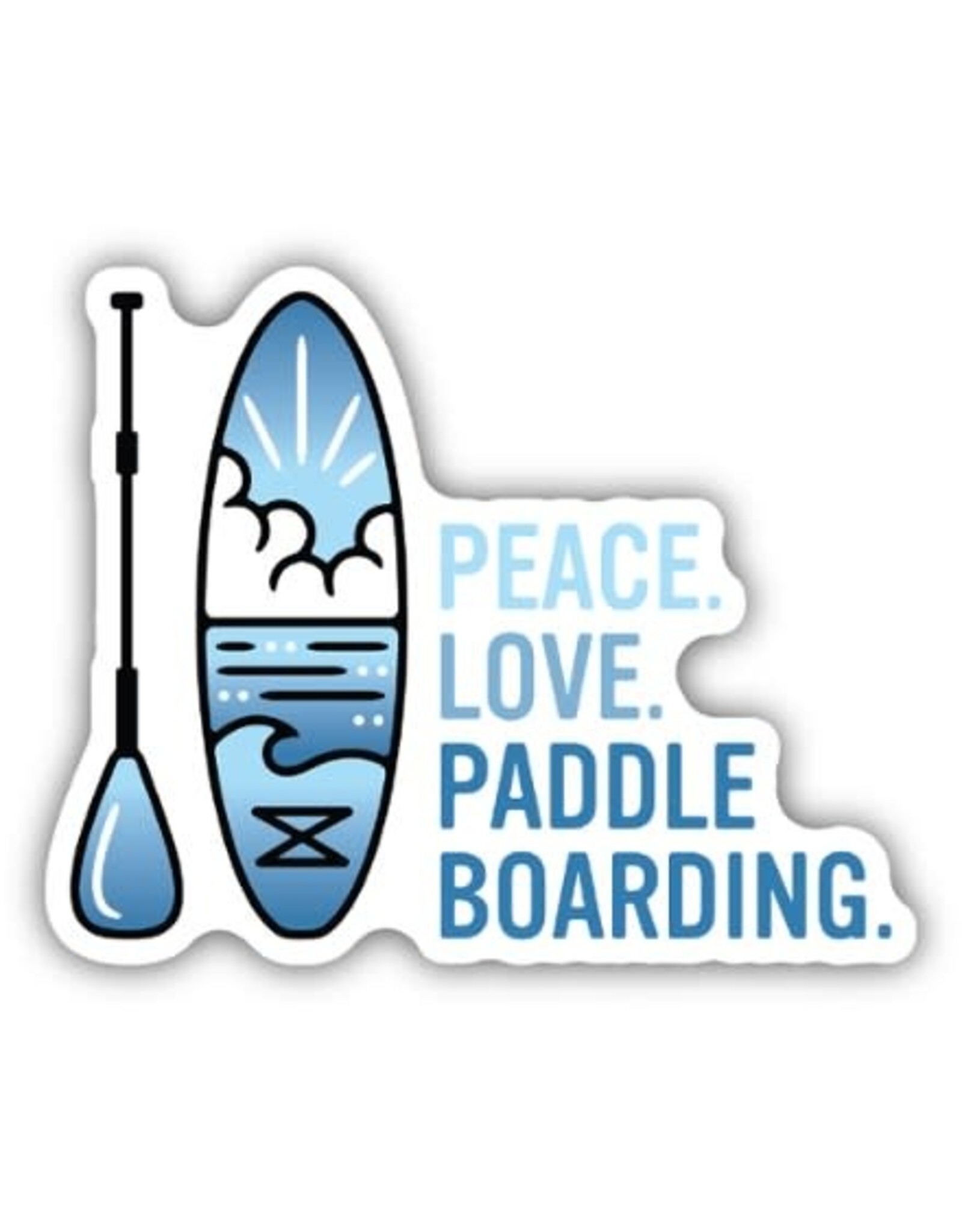 Stickers Northwest Peace Love Paddle Boarding Scene Sticker