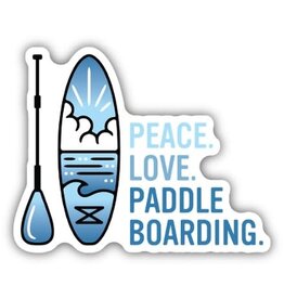 Stickers Northwest Peace Love Paddle Boarding Scene Sticker