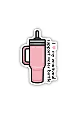 Stickers Northwest I Love My Emotional Support Water Bottle Pink Sticker